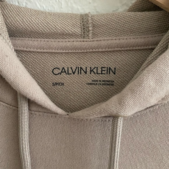 Calvin Klein - Pullover Hoodie with Logo Piping in Khaki - Size : S - Picture 4 of 6